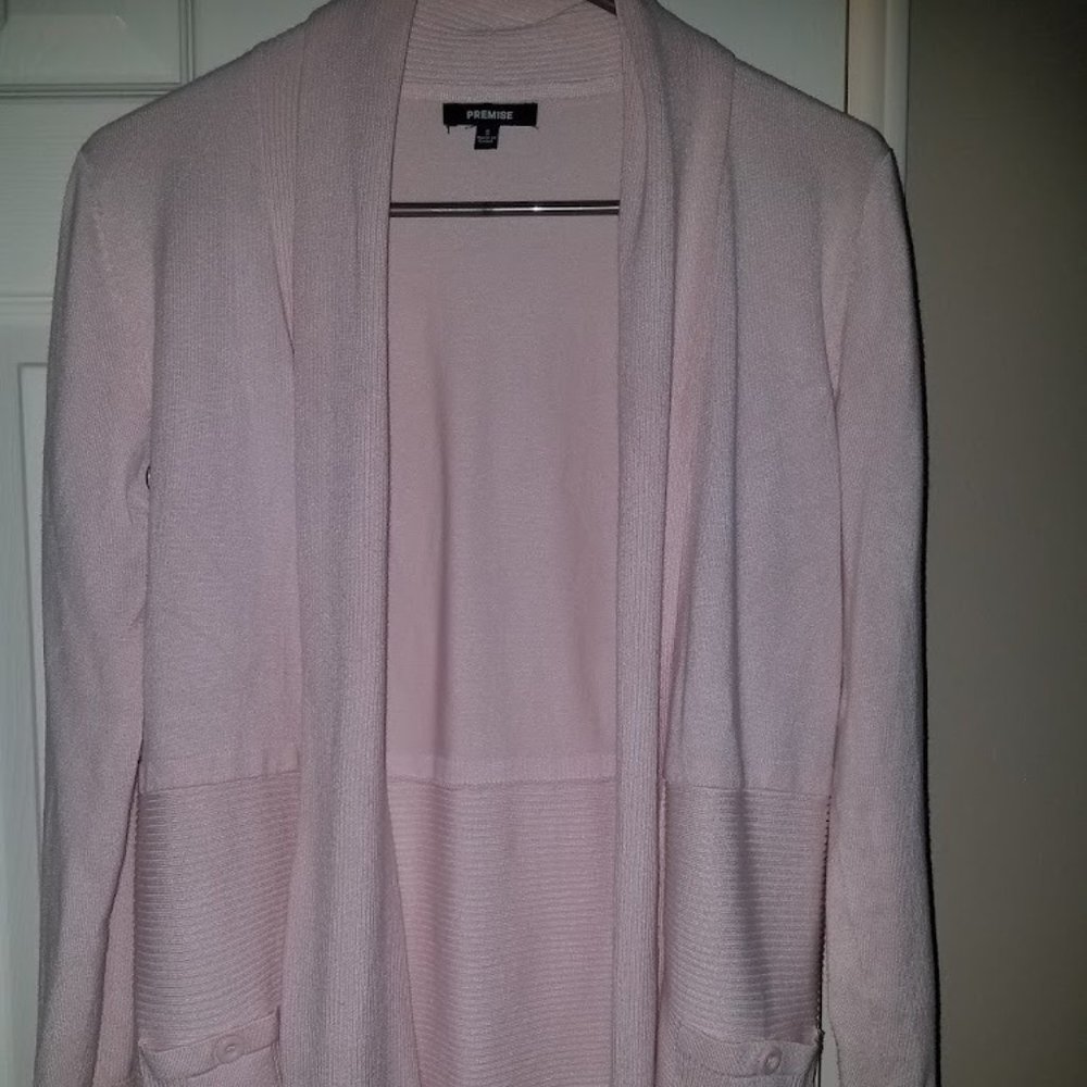 Long pink cardigan
